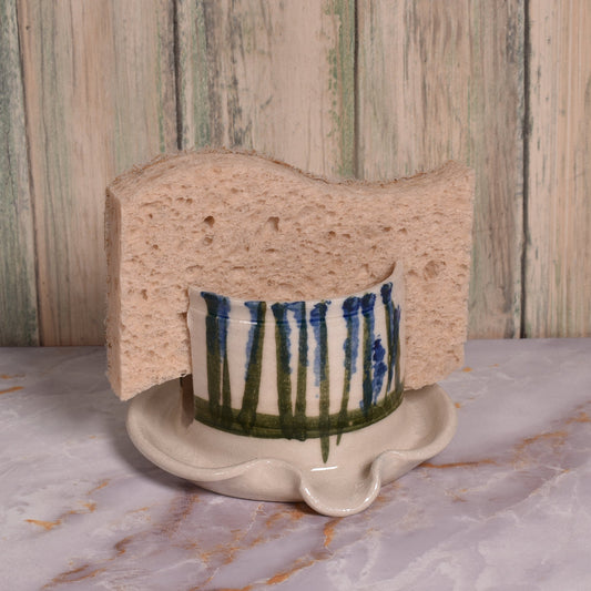 Holman Pottery American Handmade Sponge Holder, Wildflower