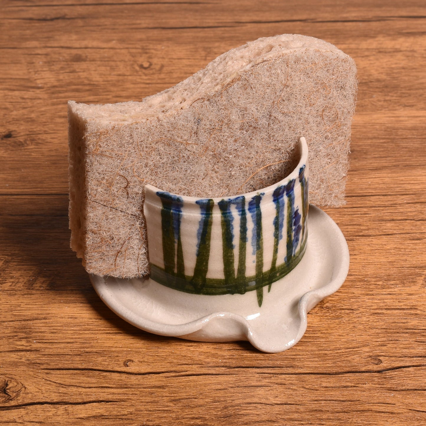 Holman Pottery American Handmade Sponge Holder, Wildflower