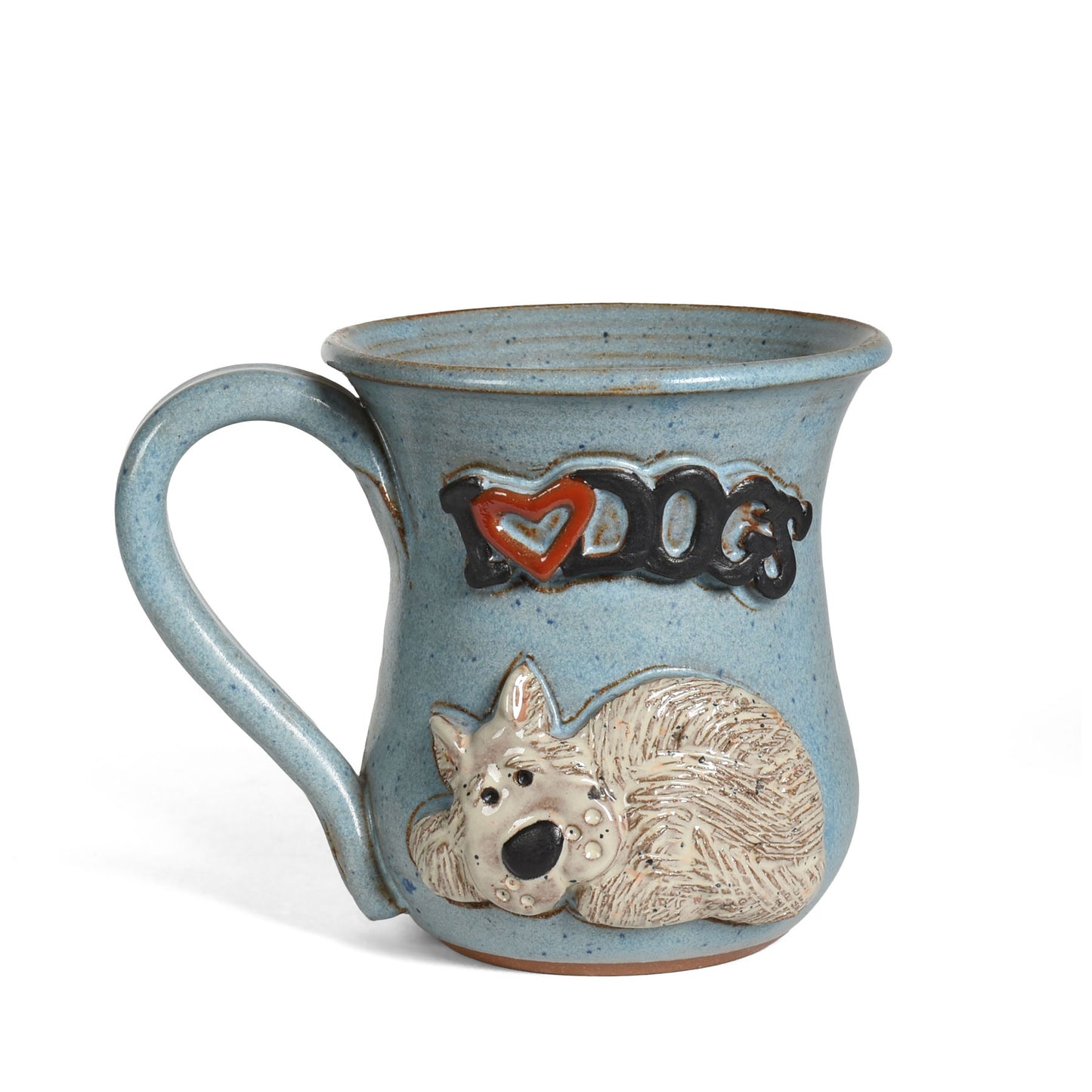 I Love Dogs Handmade American Pottery Coffee Mug