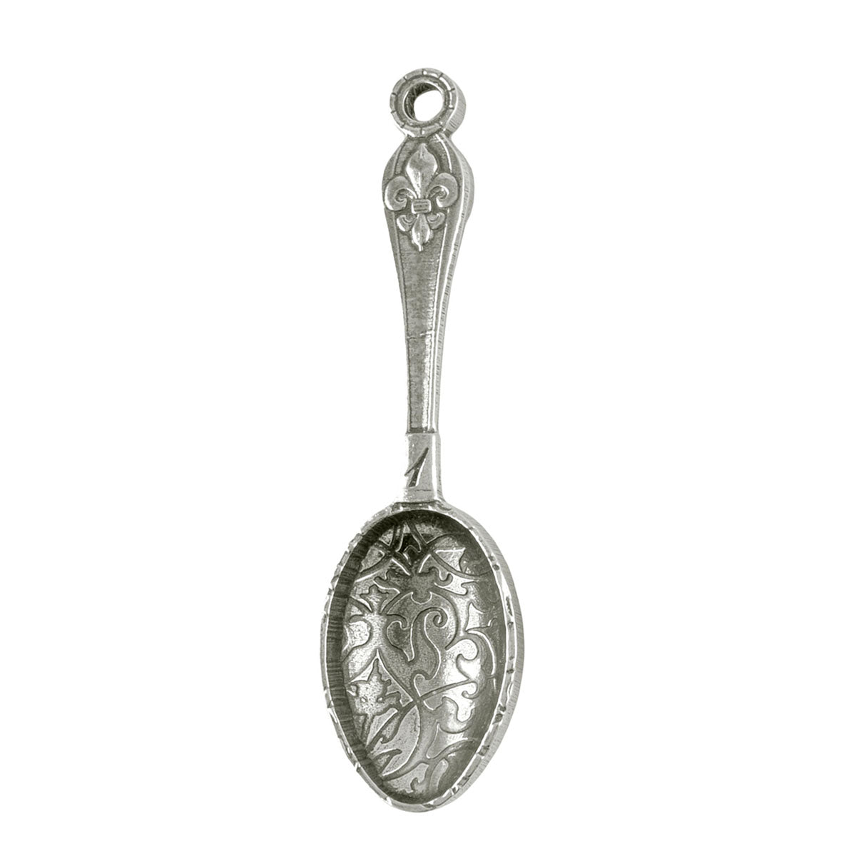 Crosby & Taylor Replacement Pewter Measuring Spoon, Fleur de Lys Pattern