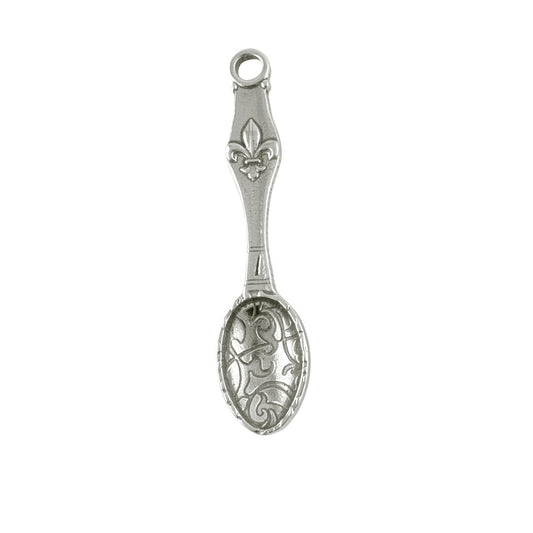 Crosby & Taylor Replacement Pewter Measuring Spoon, Fleur de Lys Pattern