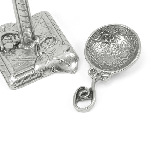 Crosby & Taylor Vineyard Handmade Pewter Measuring Spoon Set with Display Post