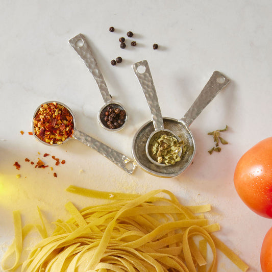 Crosby & Taylor Replacement Pewter Measuring Spoon, Roman Pattern