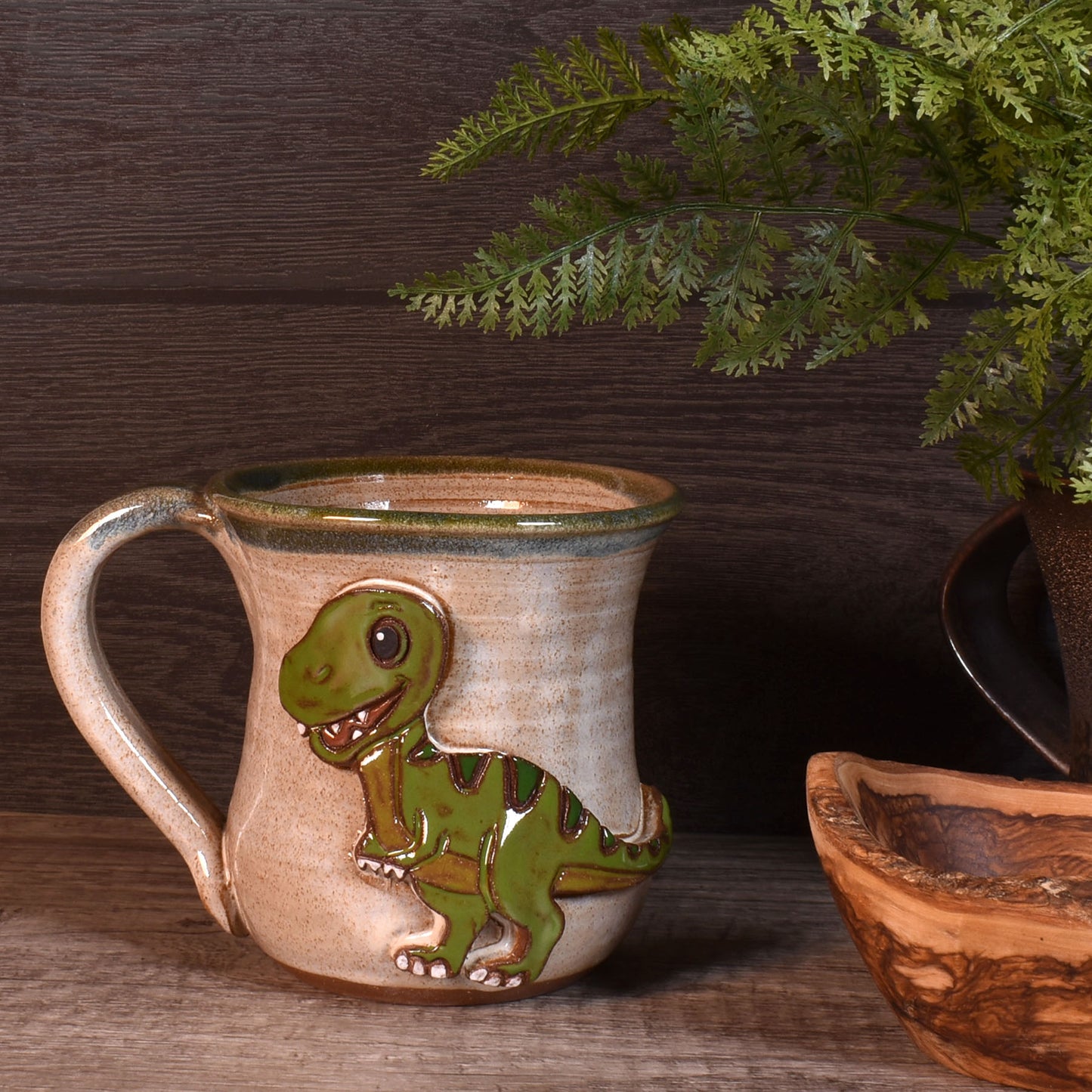 T-Rex Dinosaur Mug by MudWorks Pottery