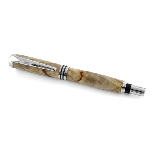 Natural Designs Woodturning Tycoon Rollerball Pen, Buckeye Burl