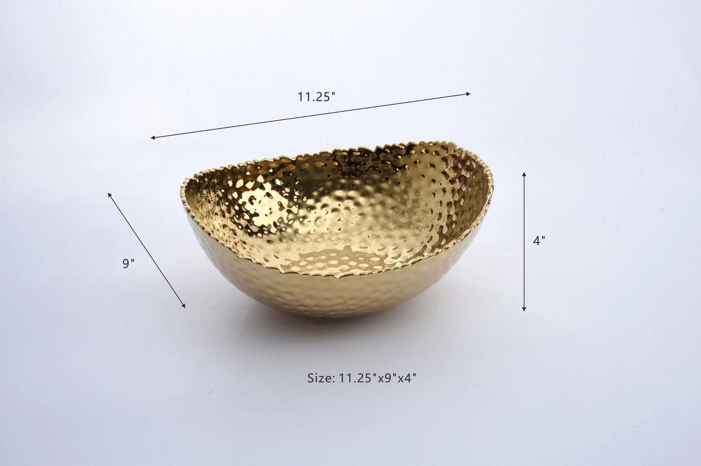 Pampa Bay Golden Millenium Large Oval Bowl, Oven-Safe, Titanium Plated Porcelain