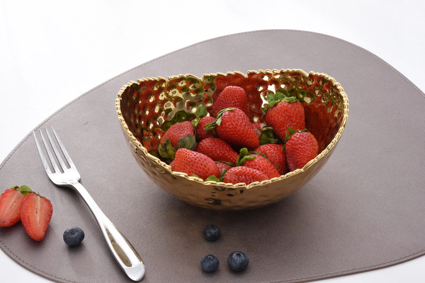 Pampa Bay Golden Millenium Medium Oval Bowl, Oven-Safe, Titanium Plated Porcelain