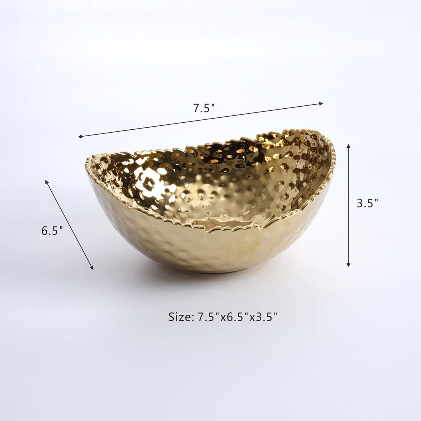 Pampa Bay Golden Millenium Medium Oval Bowl, Oven-Safe, Titanium Plated Porcelain