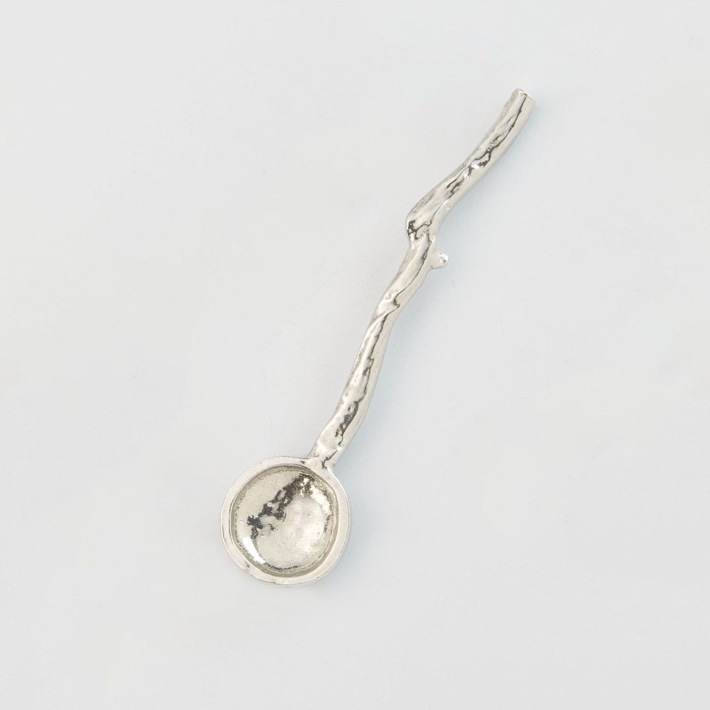 Crosby & Taylor Twig Salt Spoon, American Handmade Artisan Pewter