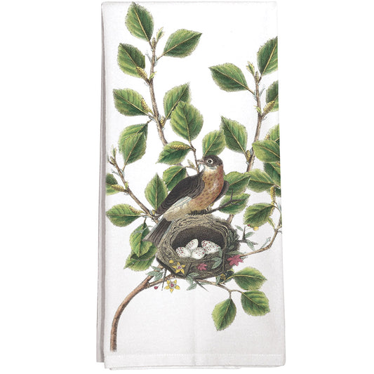 Montgomery Street Robin's Nest Cotton Flour Sack Kitchen Dish Towel