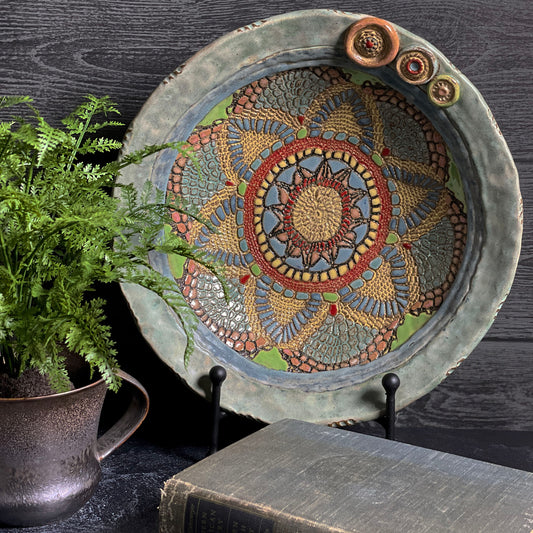 Laurie Pollpeter Eskenazi Estelle 13" Centerpiece Bowl, Collectible Handmade American Pottery