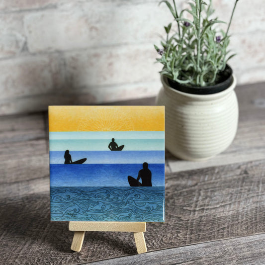 Serenity by Stephanie Kiker 4-1/4" Decorative Ceramic Tile Plaque