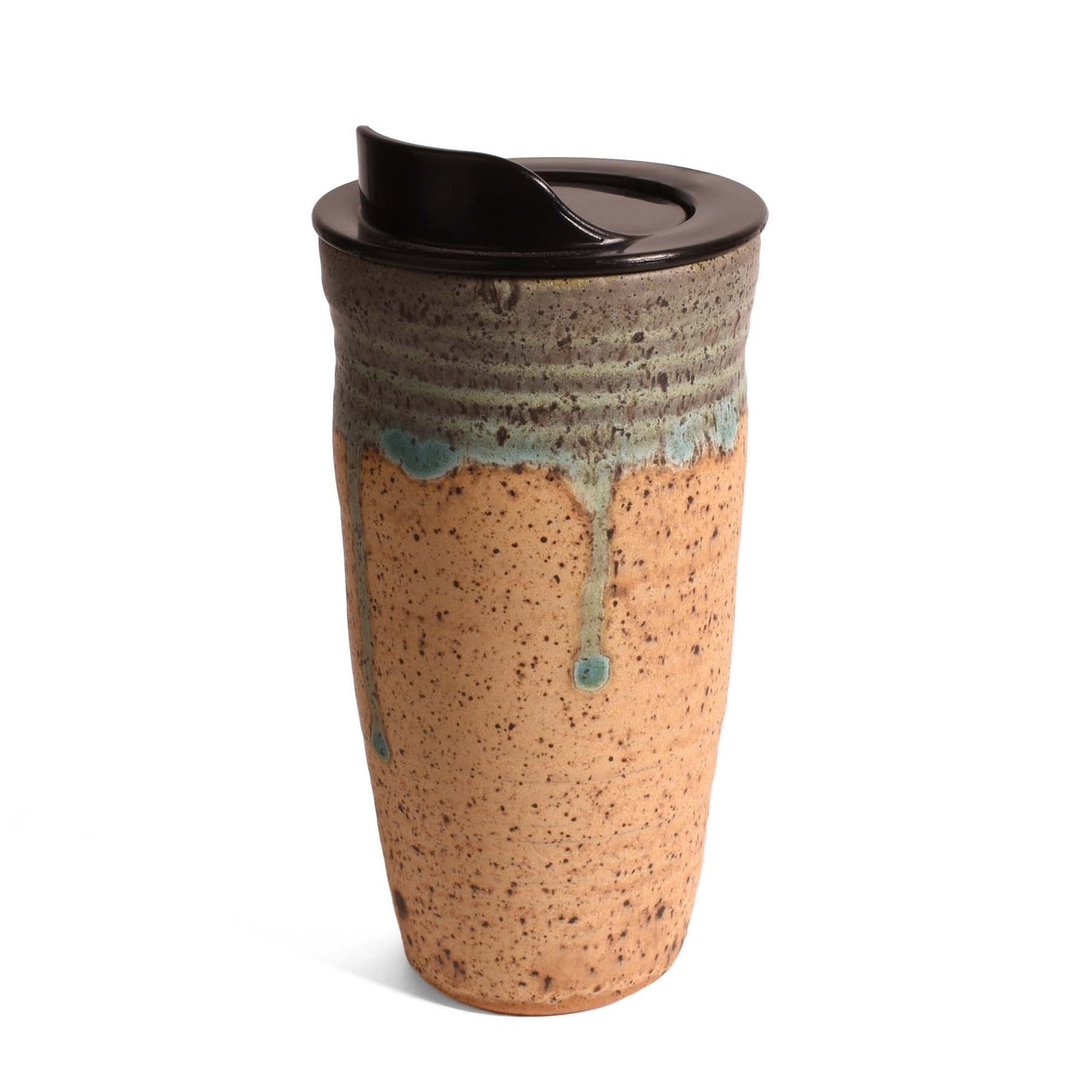 American Handmade Pottery Travel Mug, Sage Green