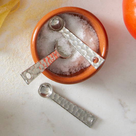 Crosby & Taylor Dash, Pinch, Smidgen Mini Pewter Measuring Spoon Set