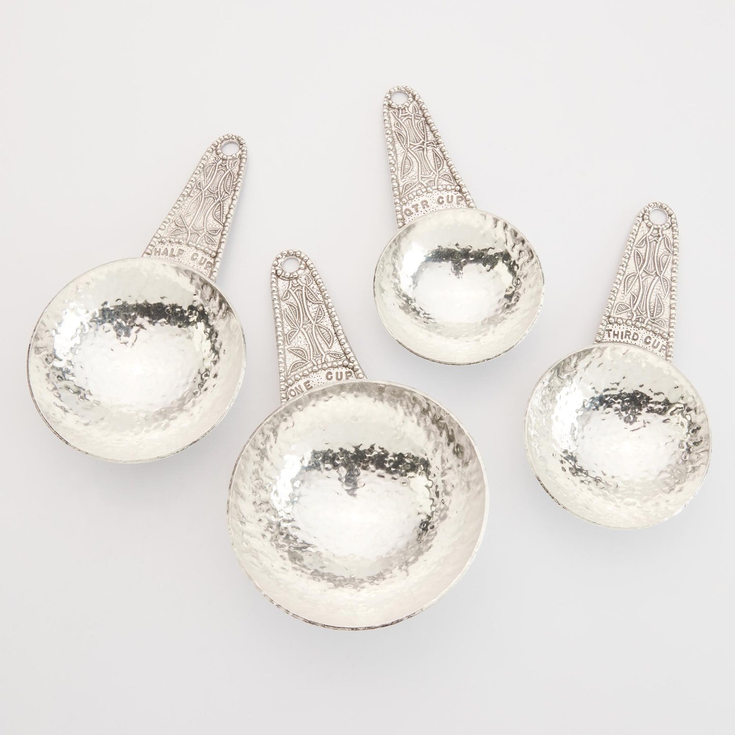 Crosby & Taylor Bamboo Motif Replacement Pewter Measuring Spoons and Cups