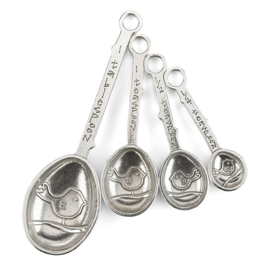 Crosby & Taylor Replacement Pewter Measuring Spoon, Bird Pattern