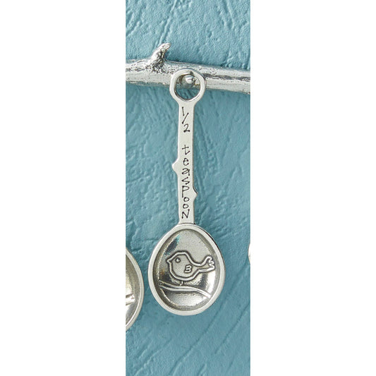 Crosby & Taylor Replacement Pewter Measuring Spoon, Bird Pattern