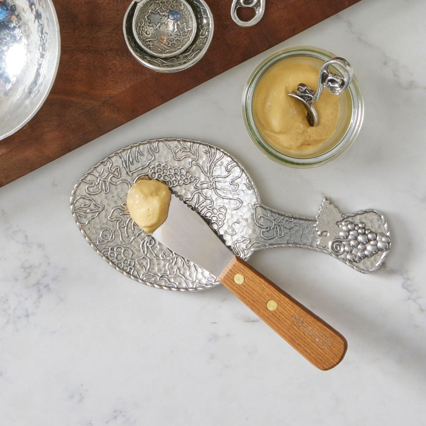 Crosby & Taylor Vineyard American Handmade Pewter Spoon Rest