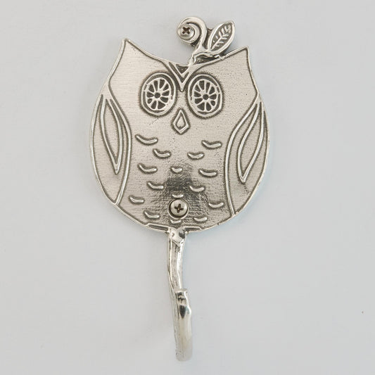 Crosby & Taylor Owl Hook, American Handmade Pewter