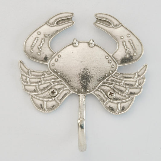 Crosby & Taylor Crab Wall Hook, American Handmade Pewter