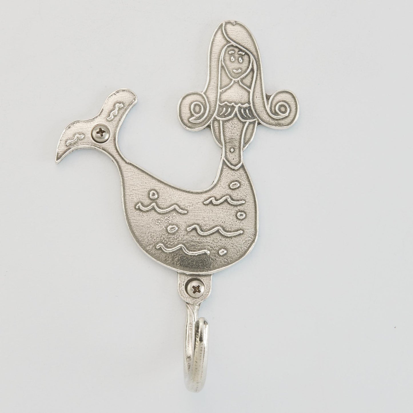 Crosby & Taylor Mermaid Wall Hook, American Handmade Pewter