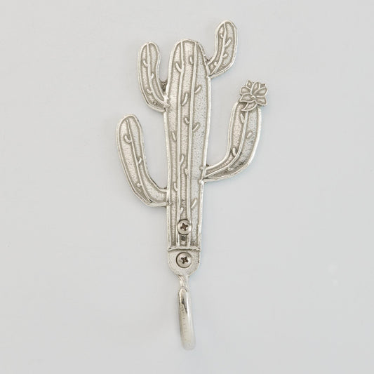 Crosby & Taylor Saguaro Cactus Wall Hook, American Handmade Pewter