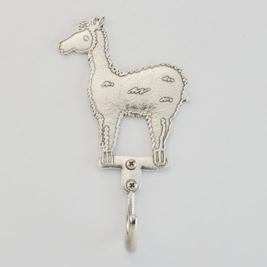 Crosby & Taylor Llama Wall Hook, American Handmade Pewter