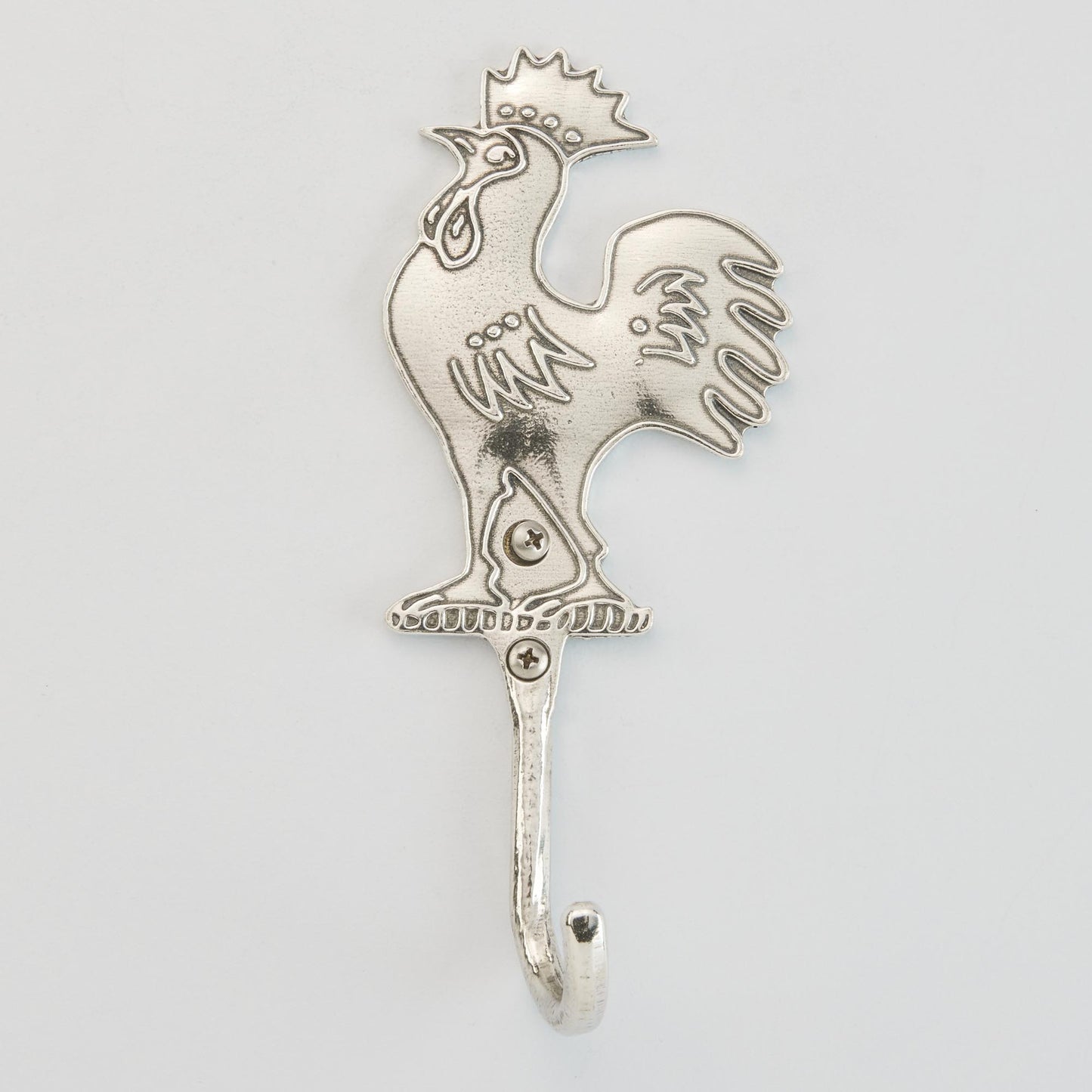 Crosby & Taylor Rooster Wall Hook, American Handmade Pewter