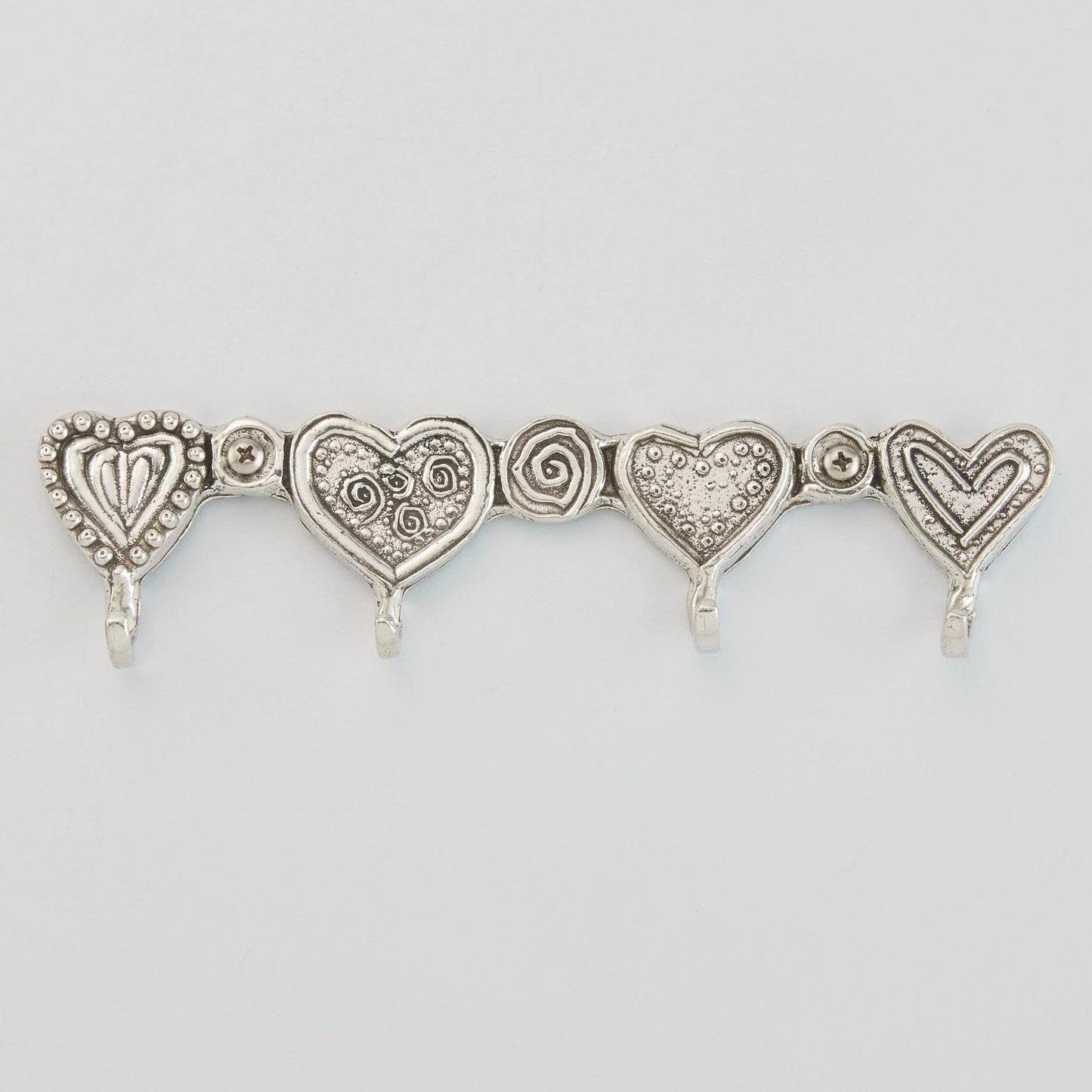 Crosby & Taylor Hearts American Handmade Pewter Key Rack
