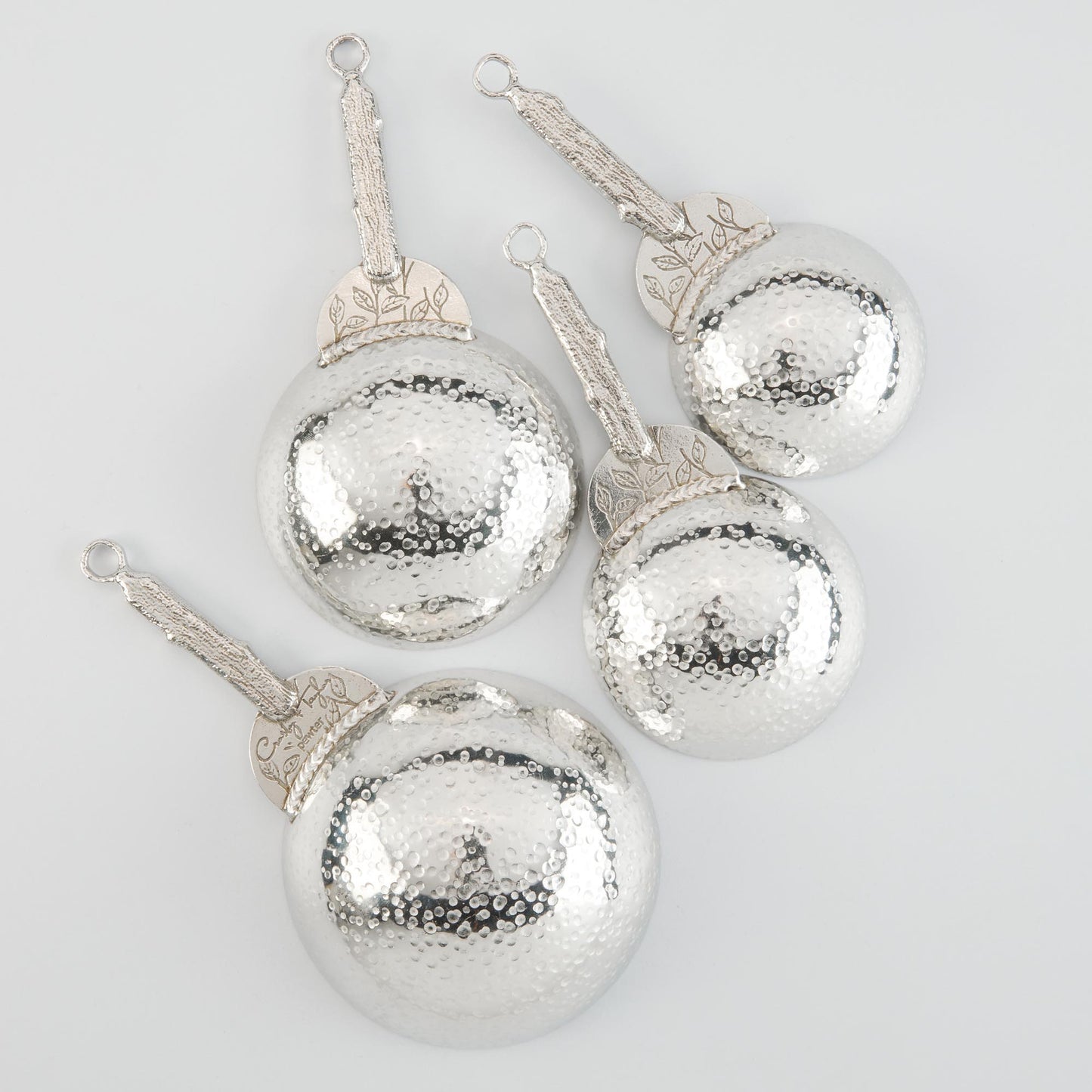 Crosby & Taylor Bird 4-piece Artisan Pewter Measuring Cup Set, Handmade in the USA