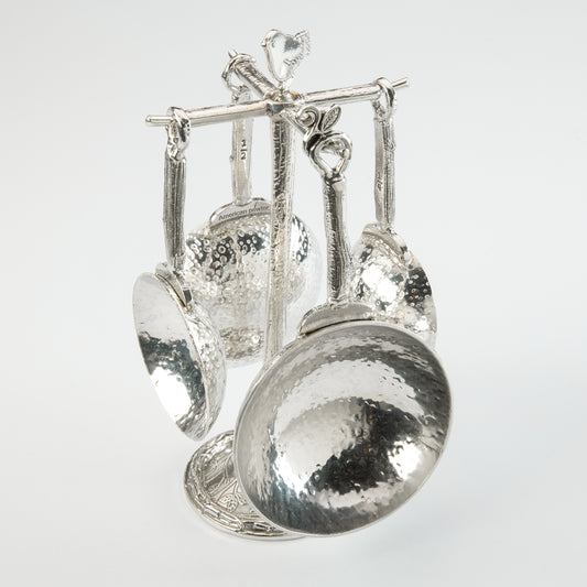 Crosby & Taylor Twig Artisan Pewter Measuring Cups with Display Post