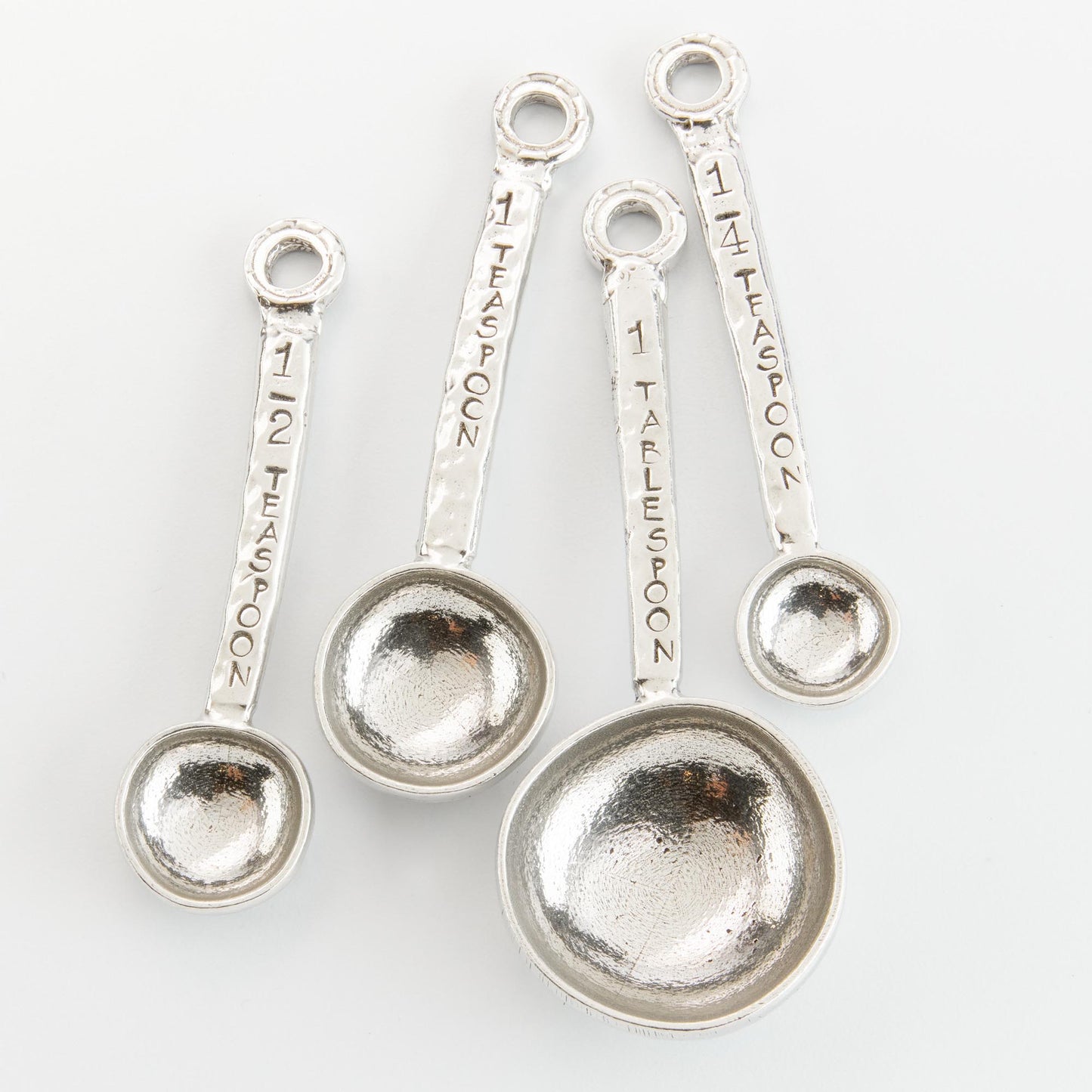 Crosby & Taylor Homestead Artisan Pewter Measuring Spoon Set, Handmade in the USA