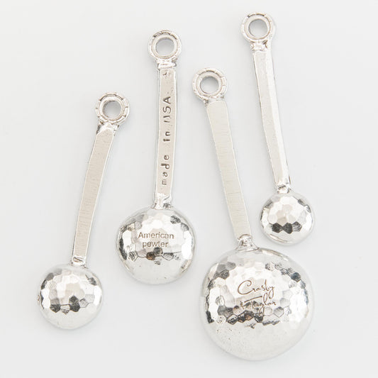 Crosby & Taylor Homestead Artisan Pewter Measuring Spoon Set, Handmade in the USA