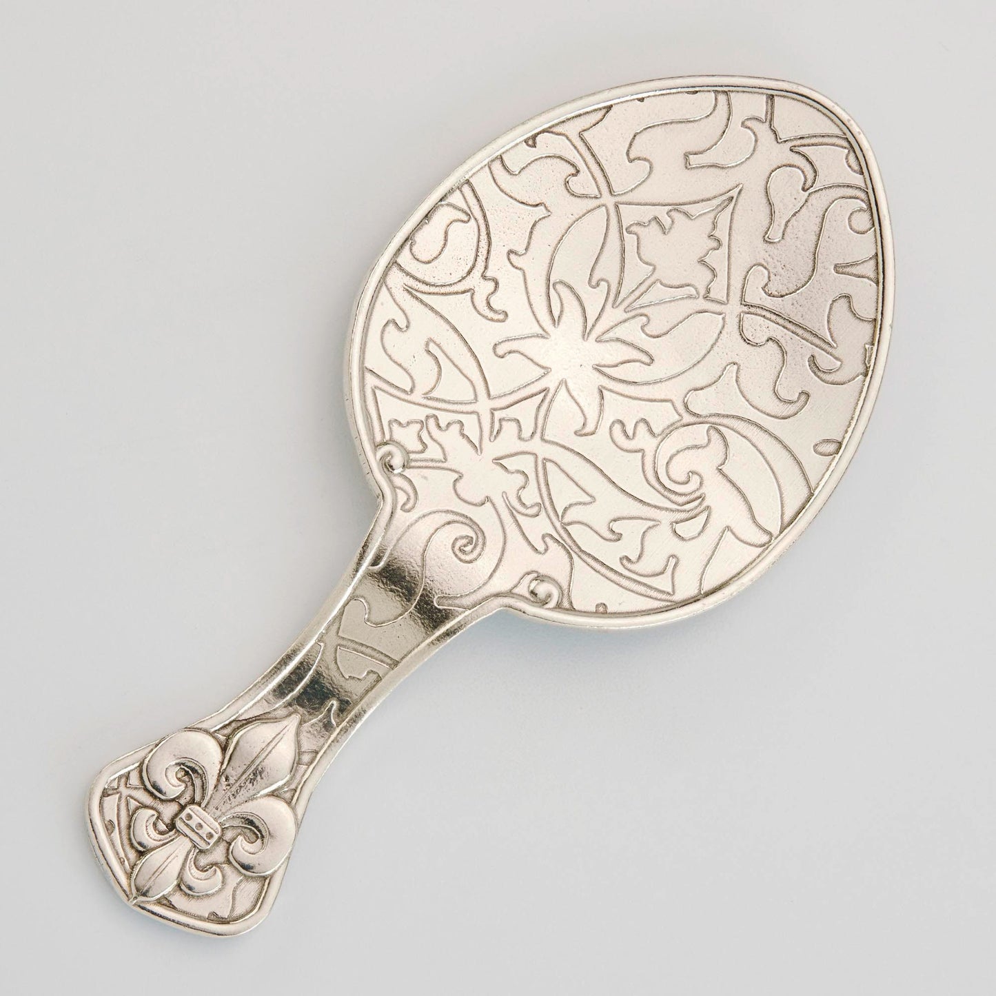 Crosby & Taylor Fleur de Lys American Handmade Pewter Spoon Rest