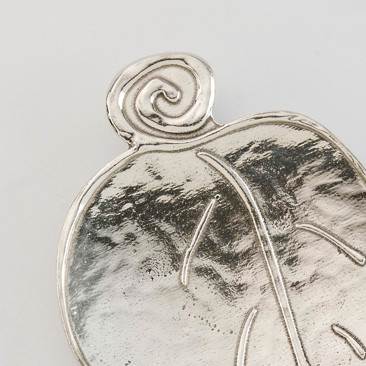 Crosby & Taylor Petite Leaf Pewter Spoon Rest, Lead-Free, Handmade in the USA