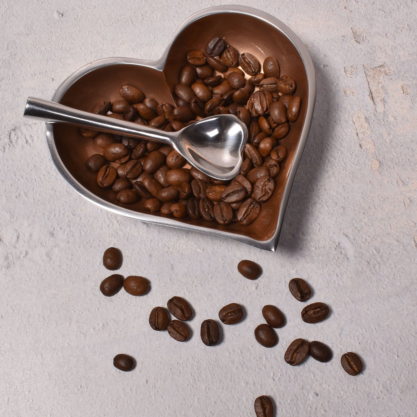 Lil Copper Heart with Heart Spoon 5-1/4-inch Candy Dish/Nut Bowl