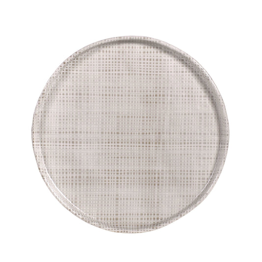 Merritt Designs 8-inch Luxe Linen Melamine Salad Plate, Beige