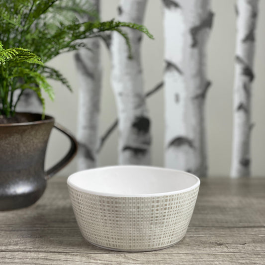Merritt Luxe Linen 5-1/2" Melamine Single Serving Salad Bowl, Beige