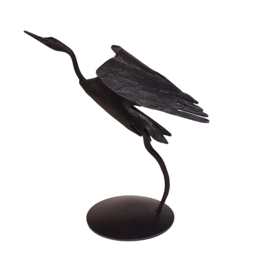 Blackthorne Forge 7" Heron Steel Sculpture, Handcrafted in Vermont