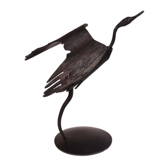 Blackthorne Forge 7" Heron Steel Sculpture, Handcrafted in Vermont