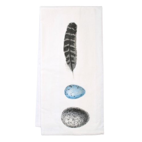 Montgomery Street Feather and Eggs Cotton Flour Sack Dish Towel - The Barrington Garage