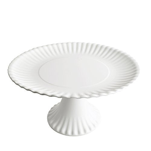 Faux Paper 11-inch Melamine Pedestal Cake Plate - The Barrington Garage