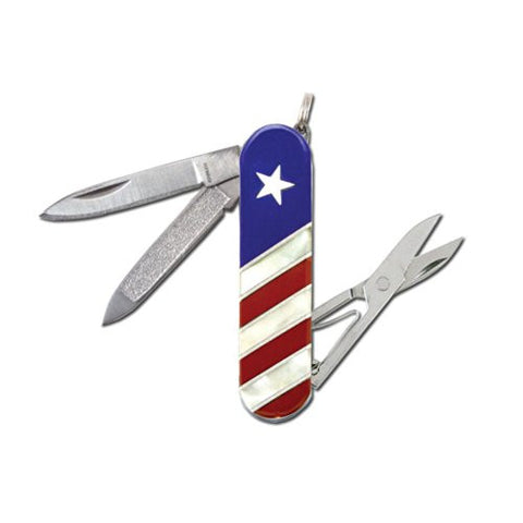 Santa Fe Stoneworks Patriotic Scissors Pocket Knife - The Barrington Garage