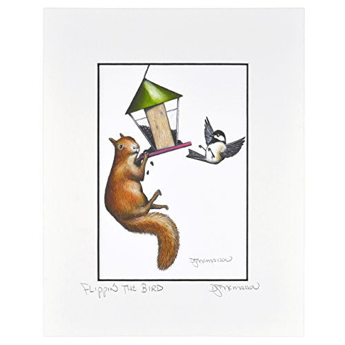 Don McMahon Flippin' the Bird Matted Print, 8x10 Unframed - The Barrington Garage