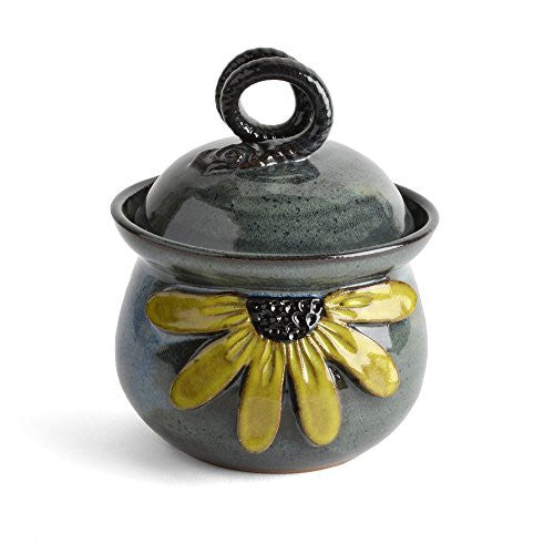 MudWorks Pottery Black Eyed Susan Garlic Keeper - The Barrington Garage