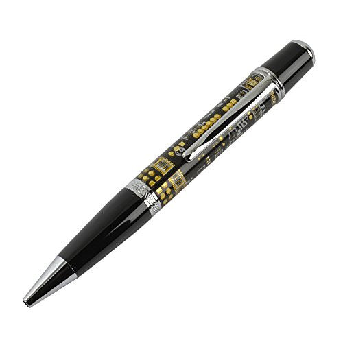 Hesscraft Circuit Board Ballpoint Pen, Black/Chrome - The Barrington Garage
