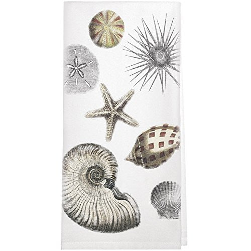 Montgomery Street Scattered Seashells Cotton Flour Sack Dish Towel - The Barrington Garage