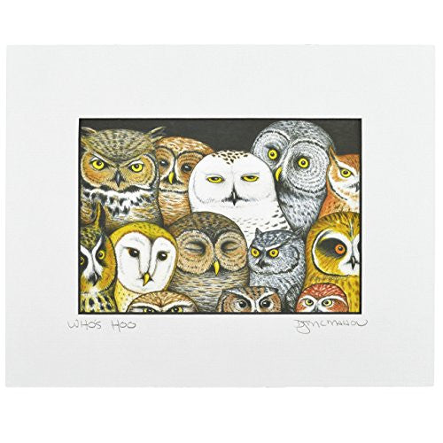 Don McMahon Who's Hoo Matted Print, 8 x 10 Unframed - The Barrington Garage