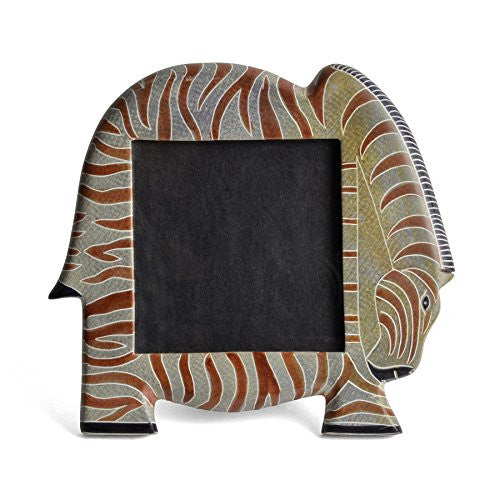 African Soapstone Zebra 4 x 4 Picture Frame - The Barrington Garage