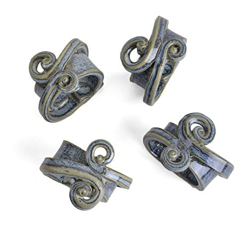 Anthony Stoneware Napkin Rings, Set of 4 - The Barrington Garage